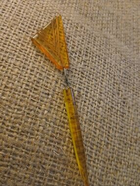 Art Deco Lucite Hat Pin Coat Pin
